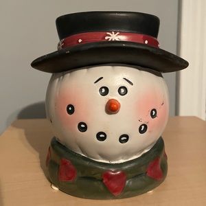 Snowman candle wax melter